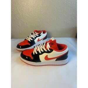 Nike Air Jordan 1 Low GS Size 5.5Y/7W Orange Black Size Sneaker Shoes